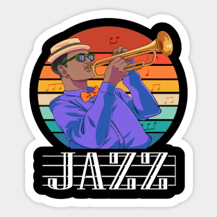 International Jazz Day Trumpet Player Sticker